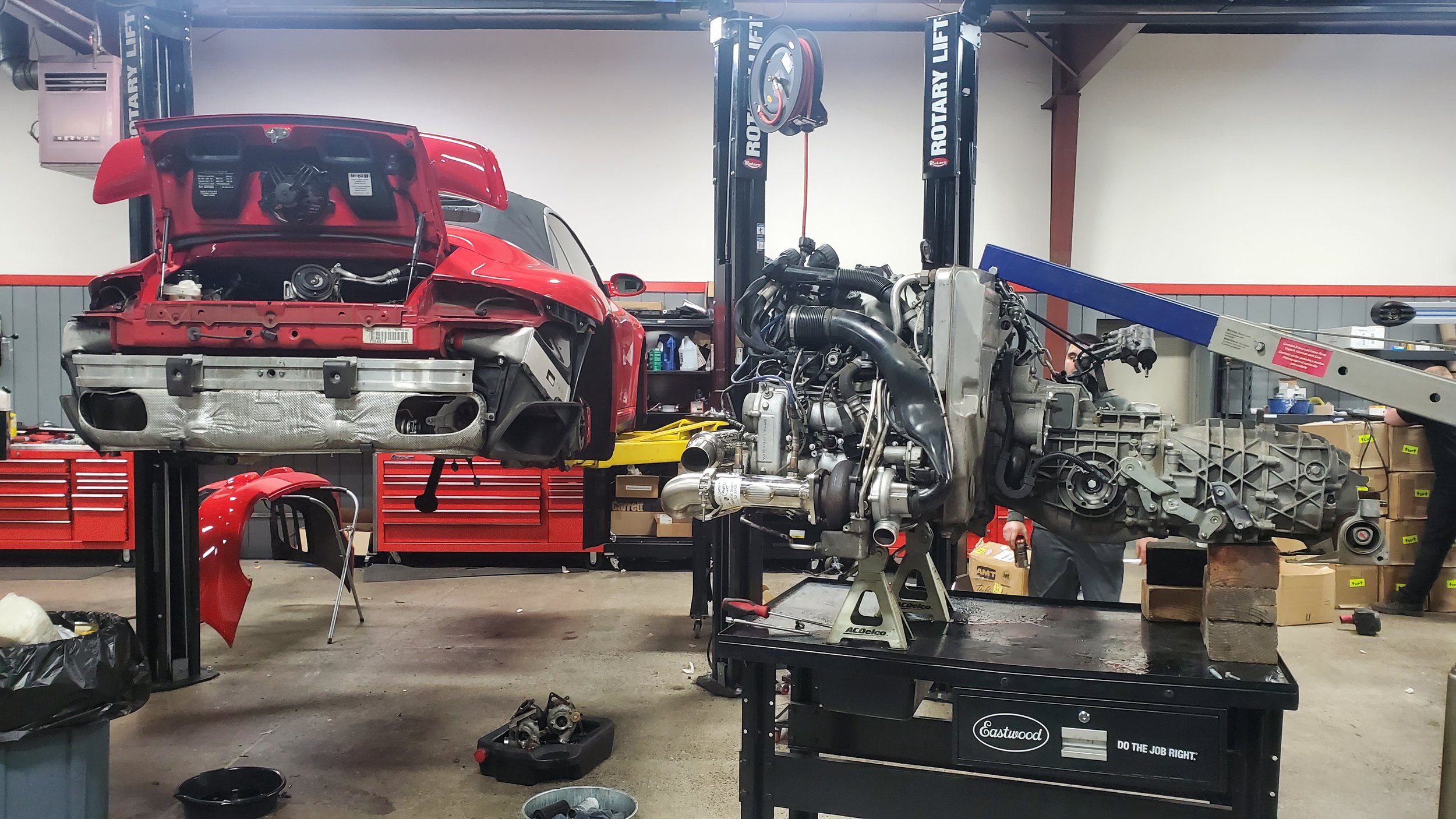 Porsche engine removal