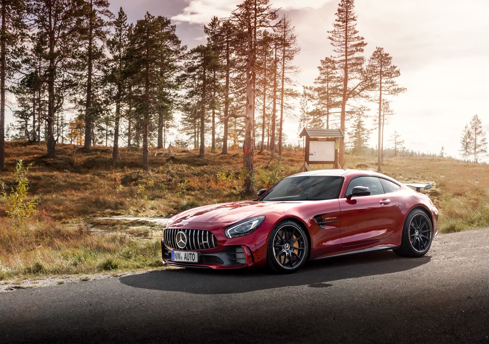 Red Mercedes AMG GT at NW Autohaus